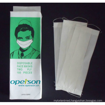 Disposable White Paper Face Mask